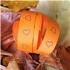 Order  Valentine Ribbon -15mm Orange/Brown Hearts